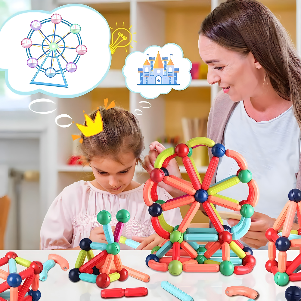 Μαγνητικό σετ με ράβδους και σφαίρες – 42 τεμάχια