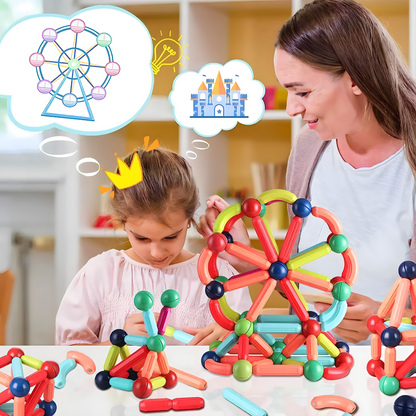 Μαγνητικό σετ με ράβδους και σφαίρες – 42 τεμάχια