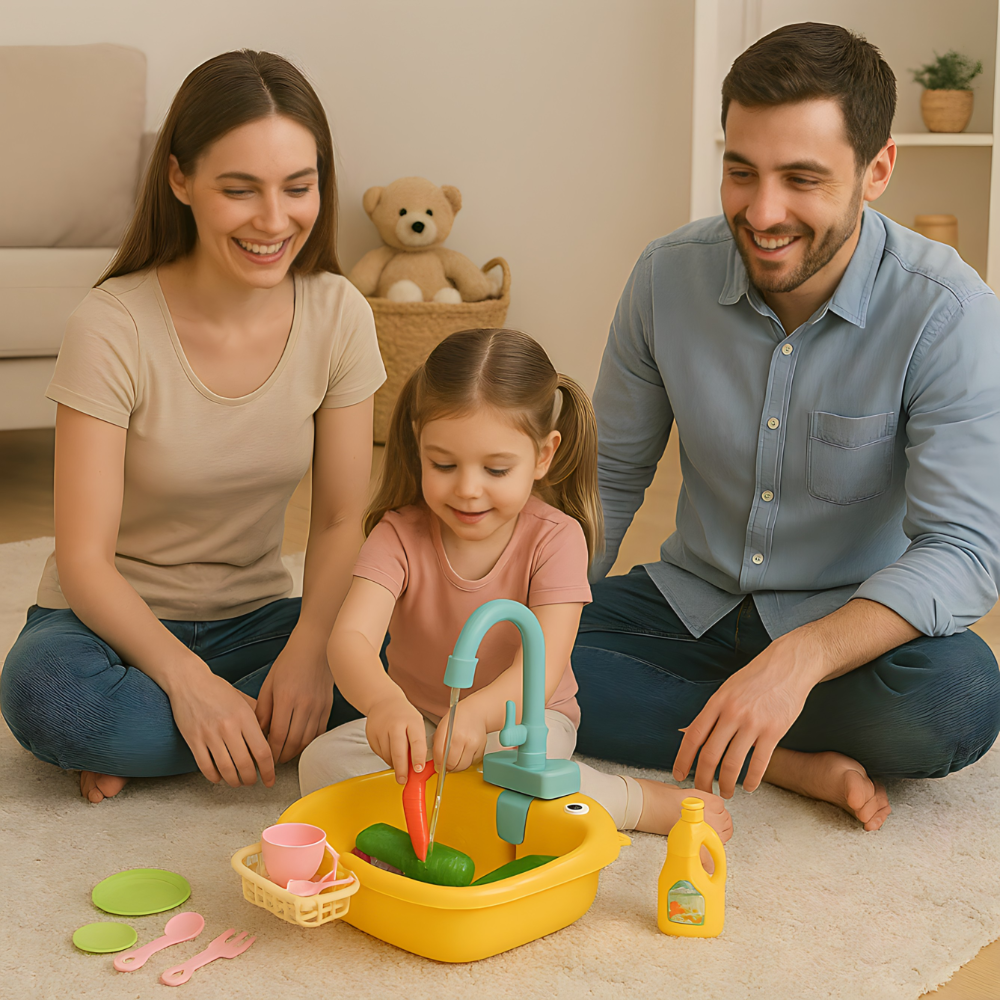 Παιδικός νεροχύτης με νερό