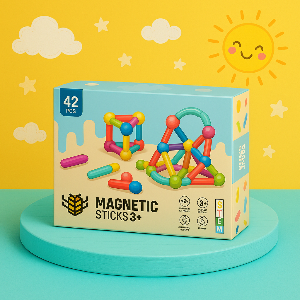 Μαγνητικό σετ με ράβδους και σφαίρες – 42 τεμάχια