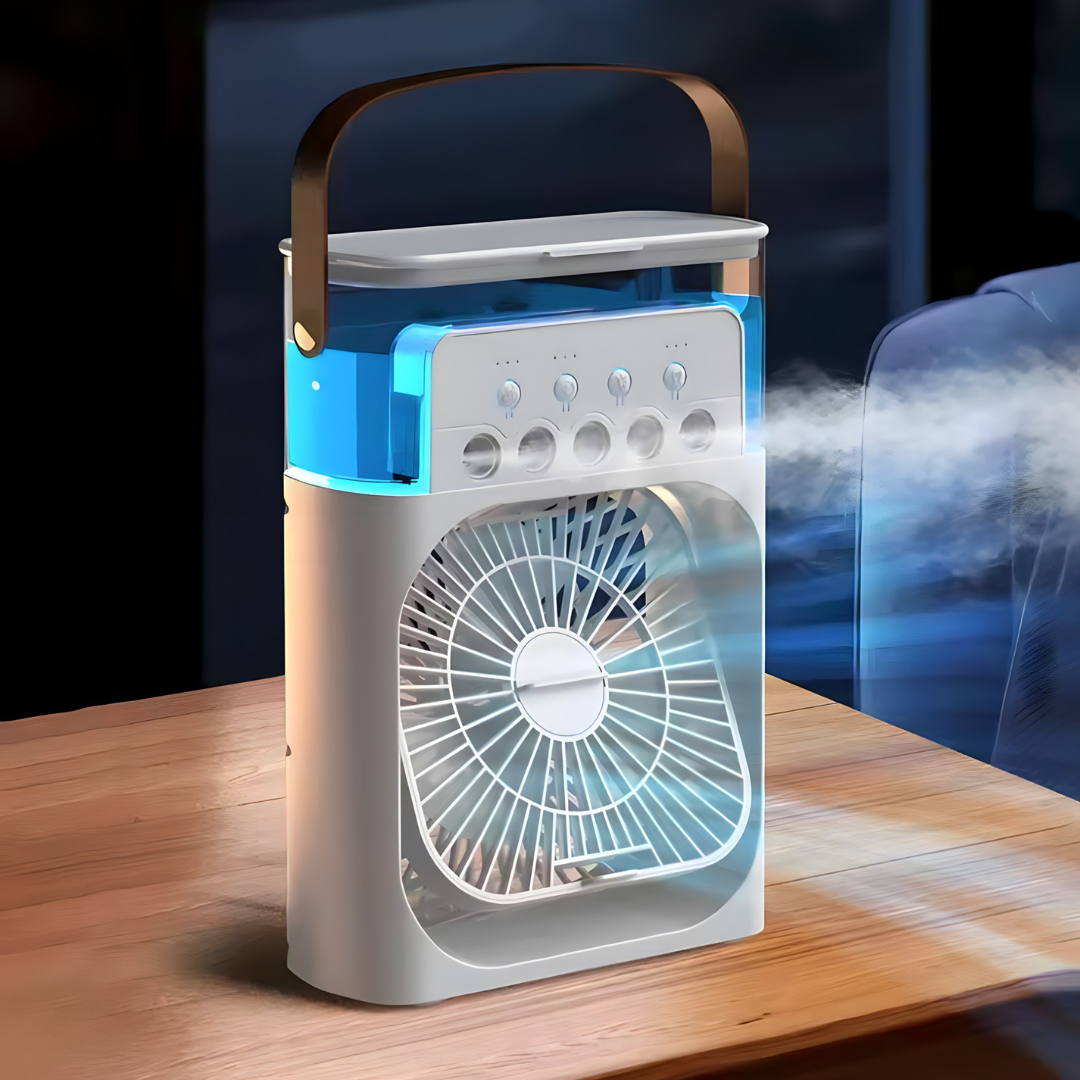 Mini Κλιματιστικό 5 σε 1 – Υδρονέφωση και Διαχυτής για Δροσιά