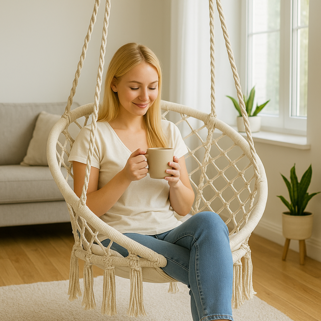 Μποέμ κρεμαστή πολυθρόνα-κούνια - Scrollnest GR